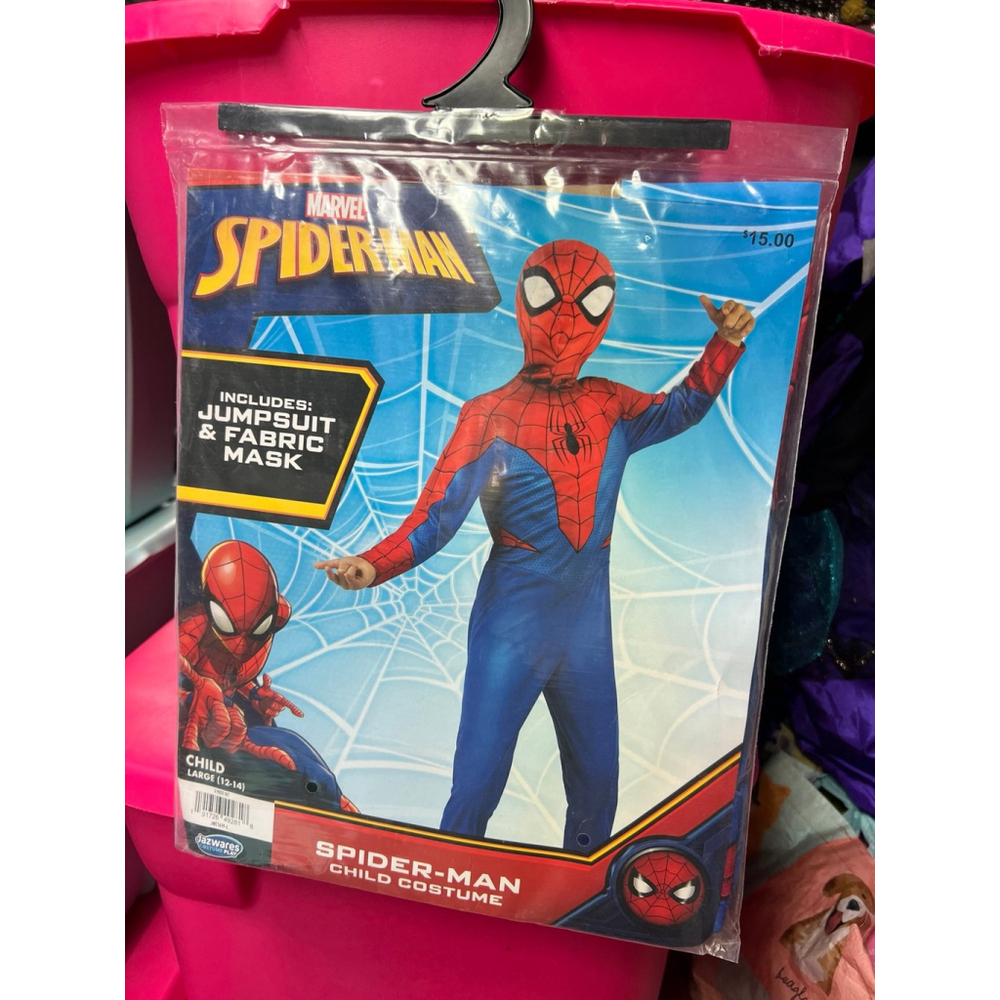 Marvel Spiderman Jumpsuit Spiderman Cosplay Costume Bodysuit Kids Size L